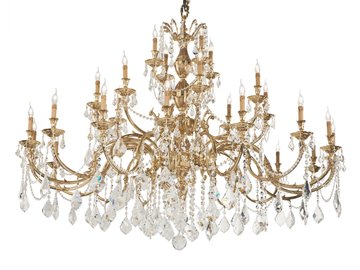 WINDSOR 888/28D2-SH/P - French Gold chandelier with Schoeler crystals by Possoni Illuminazione - view 2